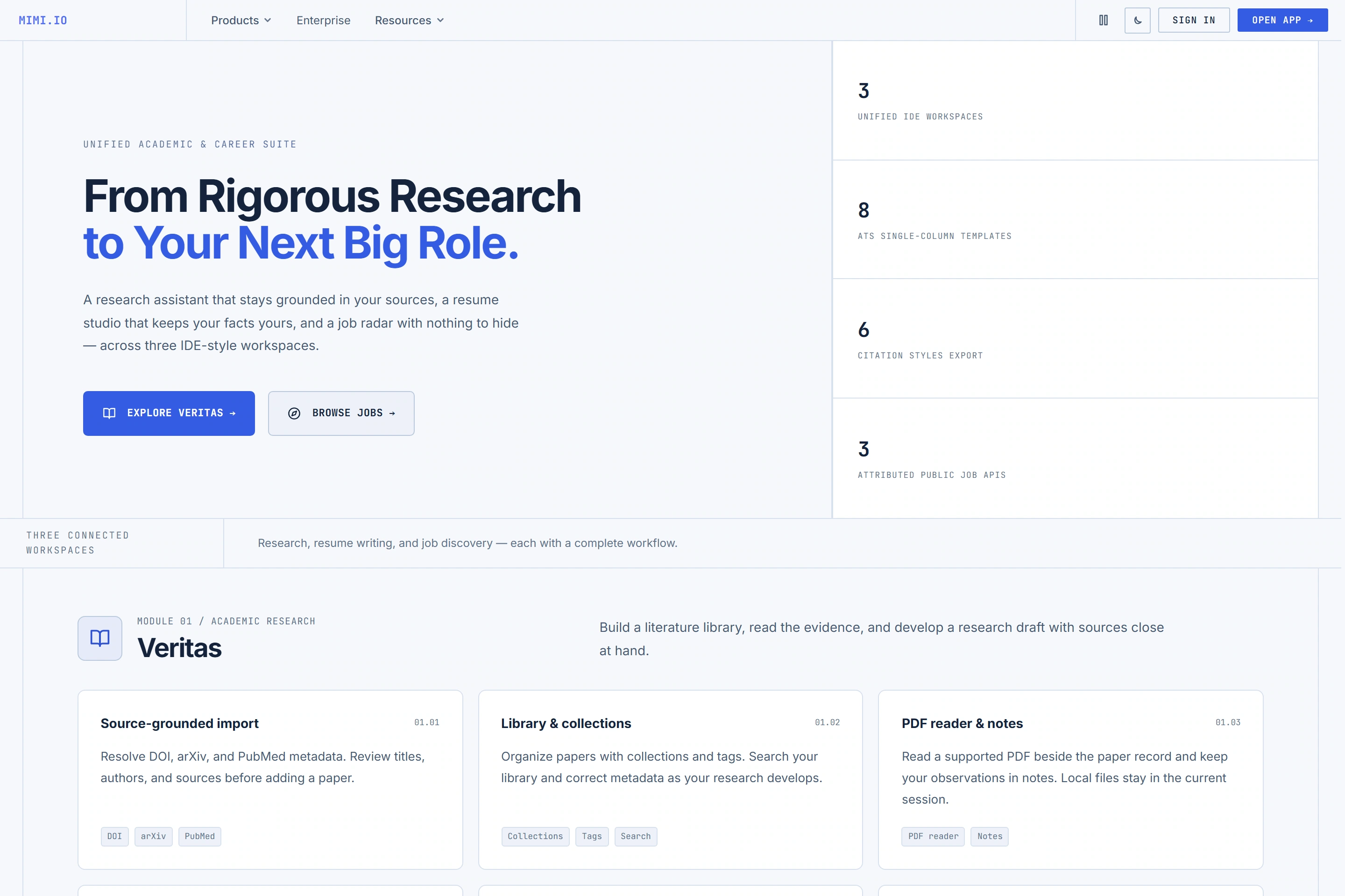 mimi.io — mimi.io public landing page · captured 13 October 2026